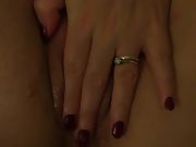 Fingering wife’s creampied cunt and arsehole