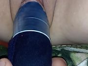 The wife the squirts on a huge dildo